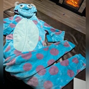 Monsters Inc. Size Youth Medium (8-10) Zipup Onsie Good Condition